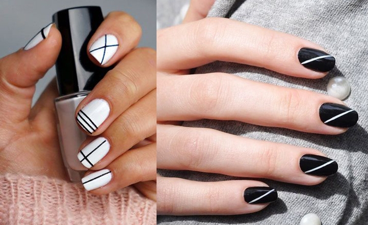 Chết ngất với ý tưởng nail Black and White cá tính và huyền bí - image 17