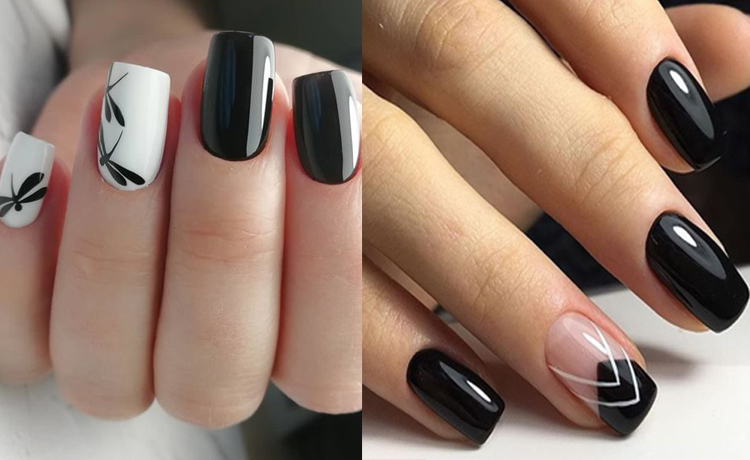 Chết ngất với ý tưởng nail Black and White cá tính và huyền bí - image 22