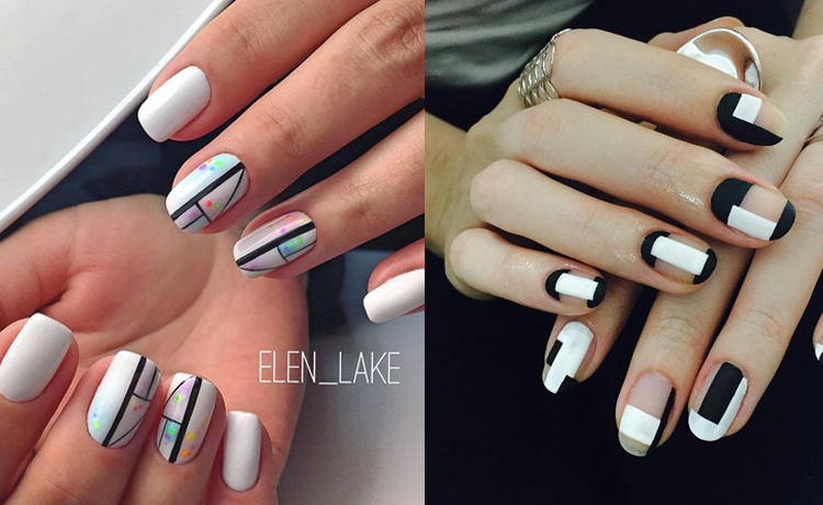 Chết ngất với ý tưởng nail Black and White cá tính và huyền bí - image 23