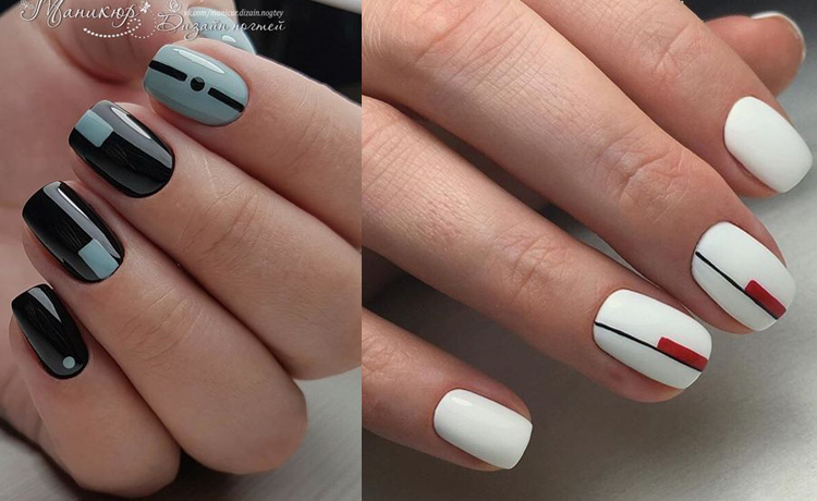 Chết ngất với ý tưởng nail Black and White cá tính và huyền bí - image 21