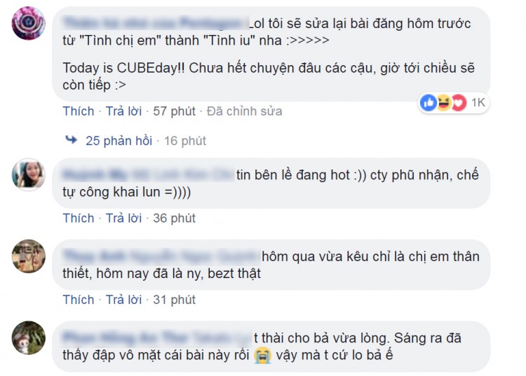 Today is Cube day bị khui liên tiếp các couple cùng nhà fan cho rằng Cube đắc tội với ông lớn   - image 3