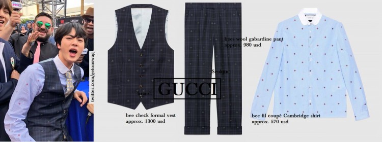 Cùng là Gucci tài trợ -Jin không giống nghệ sĩ trông như hoàng tử Ai Cập Kai đúng khí chất nghệ sĩ  - image 4