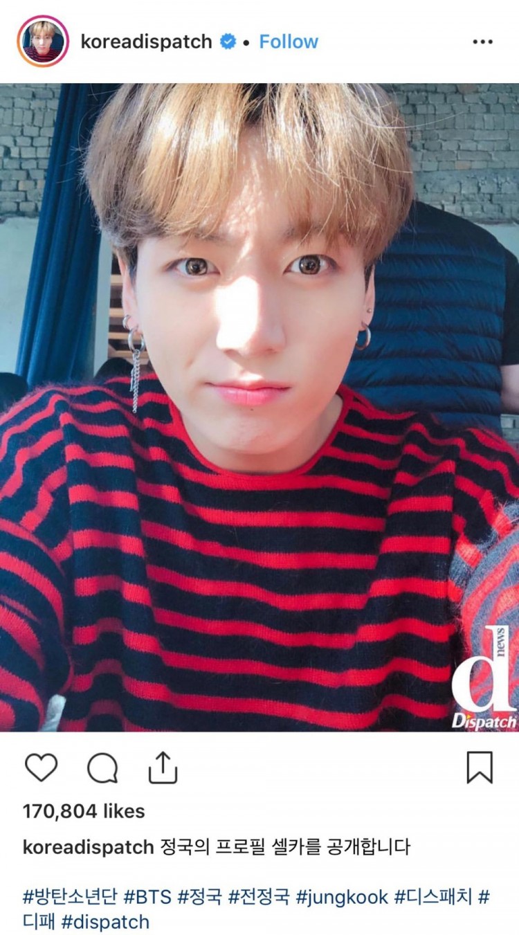 Dispatch đổi ảnh đại diện Jungkook đầy ẩn ý dân tình thi nhau lượt đối tượng em út BTS hẹn hò  - image 1