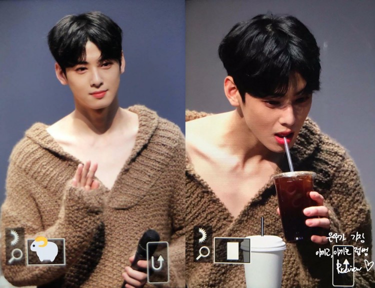 Stylist ASTRO cố tình bắt Cha Eun Woo mặc áo trễ vai như con gái - image 4