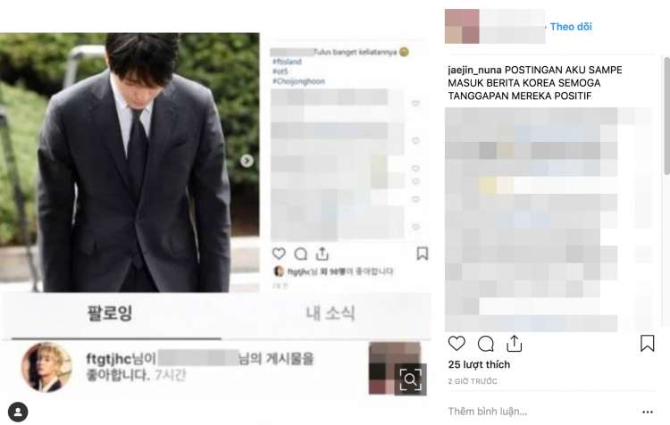 Nhởn nhơ trước tội lỗi mại dâm của mình Choi Jong Hoon thản nhiên like dạo trên instagram như có gì - image 4