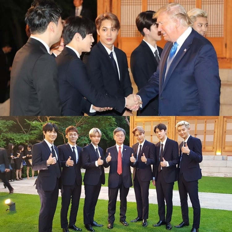 Tổng thống Mỹ Donald Trump nói tiếng Hàn ngon lành với nhóm  yêu cầu bắt tay EXO trước  - image 2