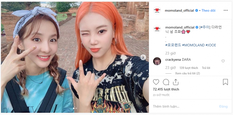 Bị chê xấu đau xấu đớn nhưng dân tình lại ship JooE Momoland cho Dara2NE1  khen 2 người đẹp đôi - image 1