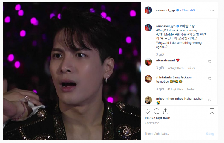 JYPark post bài dằn mặt JacksonGOT7 vì biểu cảm lố mặc quần áo trong suốt thì có là gì sai  - image 2